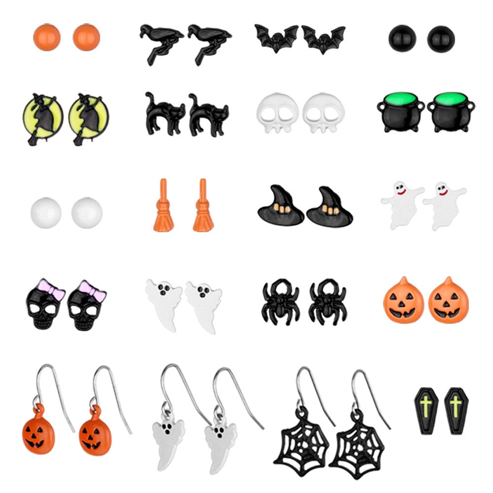 Halloween Charms Wholesale Earrings Set (8 Unique Pairs) BigBeryl