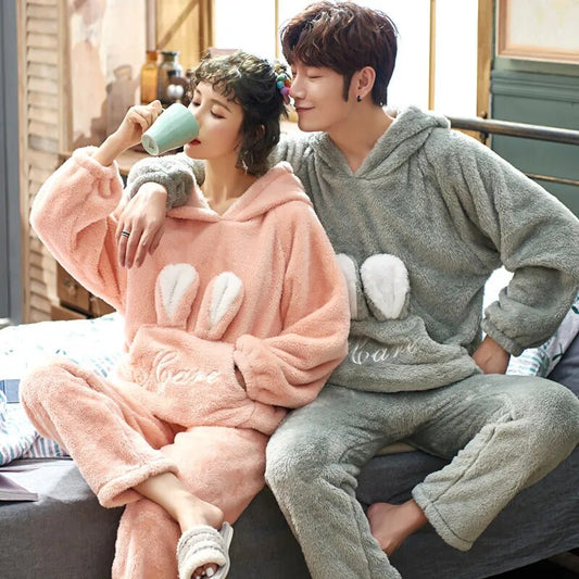 Large Bunny Ears Hoodie Pajamas BigBeryl