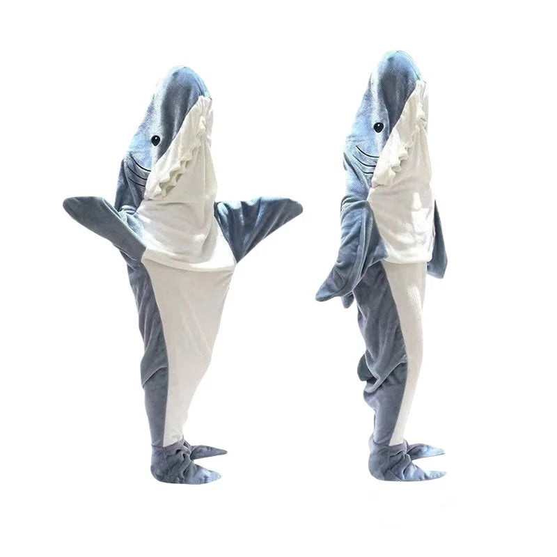 Viral Shark Sleeping Bag Plush Full-Body Wearable Blanket