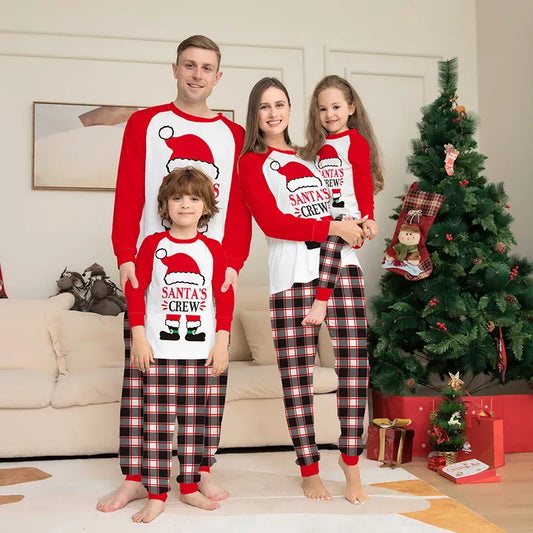 Santa Crew Christmas Family Matching Pajamas Outfits BigBeryl
