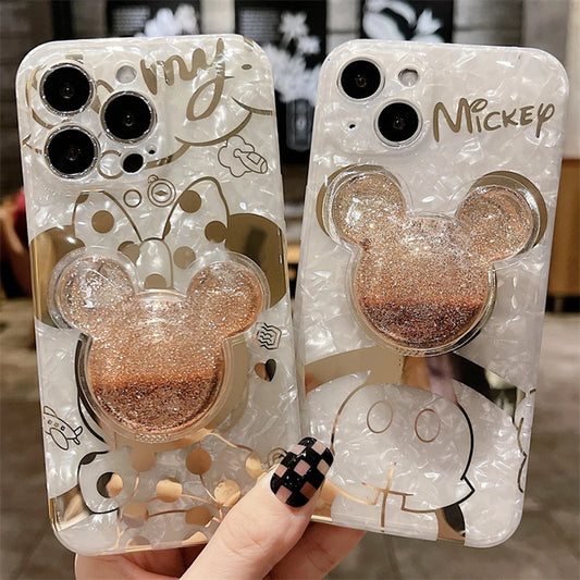 Mickey Minnie Couple iPhone Cases with Phone Holder BigBeryl