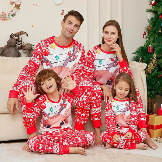 Santa's Reindeers Matching Family Holiday Pajamas BigBeryl