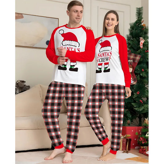Santa Crew Christmas Family Matching Pajamas Outfits BigBeryl