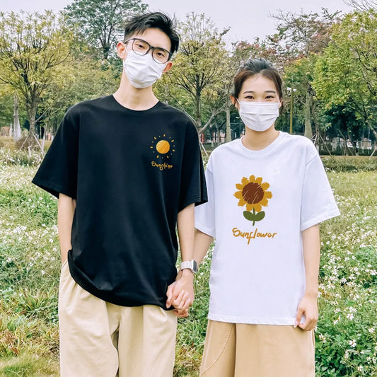 Sunflower Couple Vacation Shirts BigBeryl