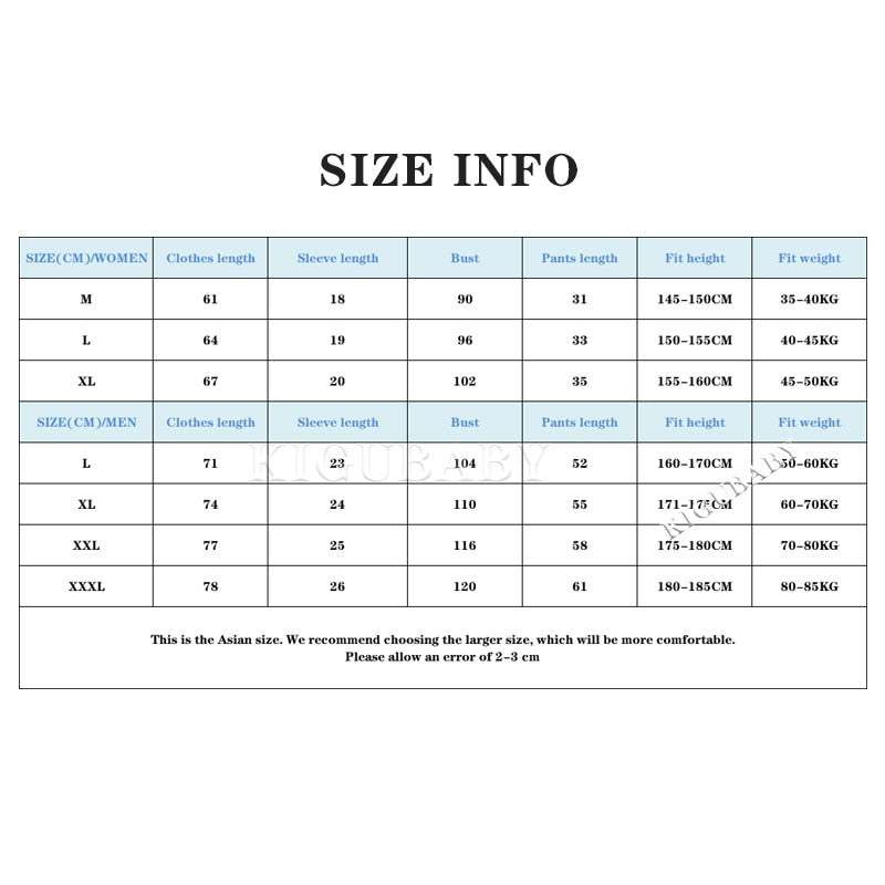 Anime Couple Pajama Sets Matching BigBeryl