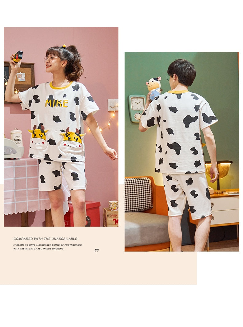 Cute Summer Couple Pajamas Set BigBeryl