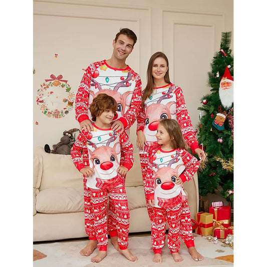 Santa's Reindeers Matching Family Holiday Pajamas BigBeryl