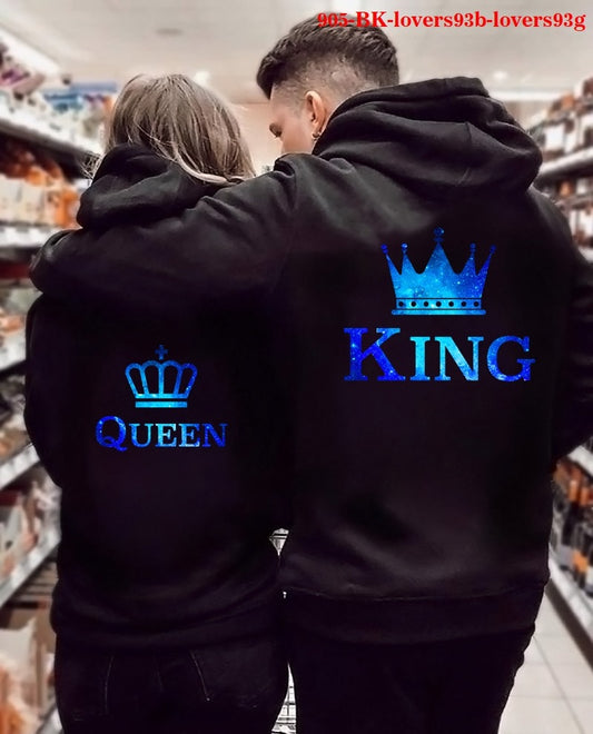 King and Queen Couple Hoodies BigBeryl