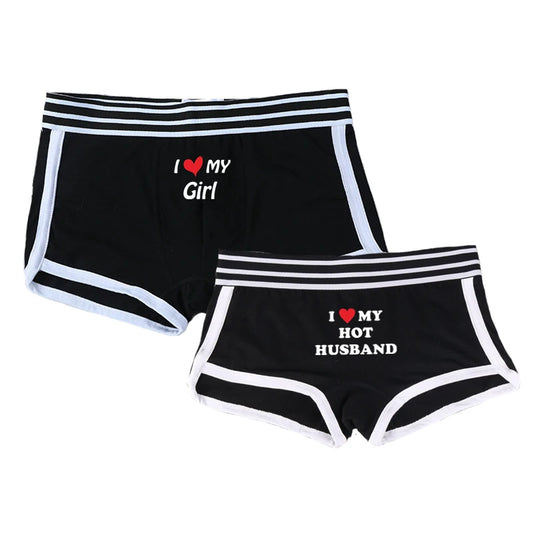 Mr and Mrs Matching Couples Underwear Boxers