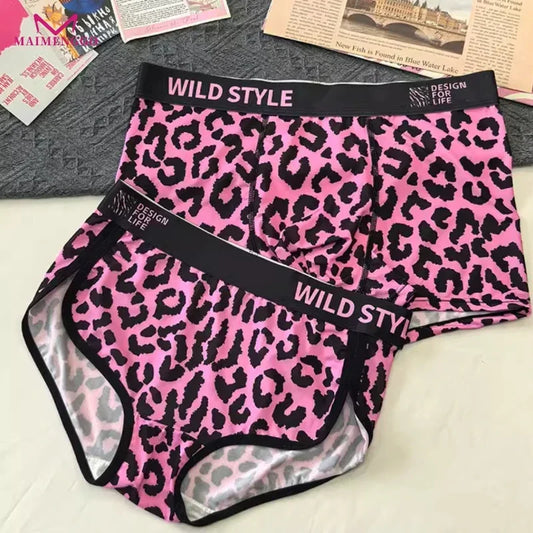 Sexy leopard print Matching Couple Underwear