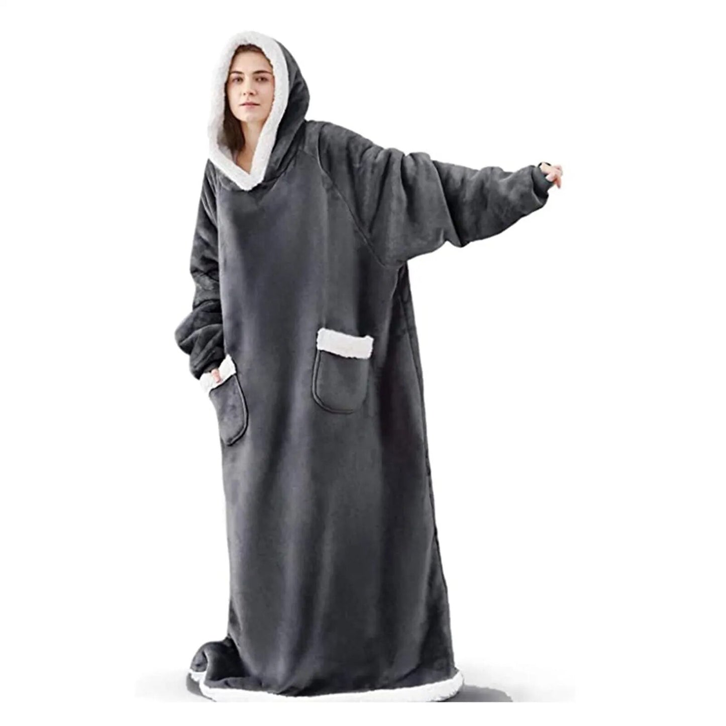 Oversized Wearable Blanket Hoodie for Couples BigBeryl