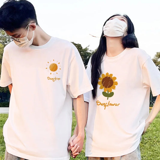 Sunflower Couple Vacation Shirts BigBeryl