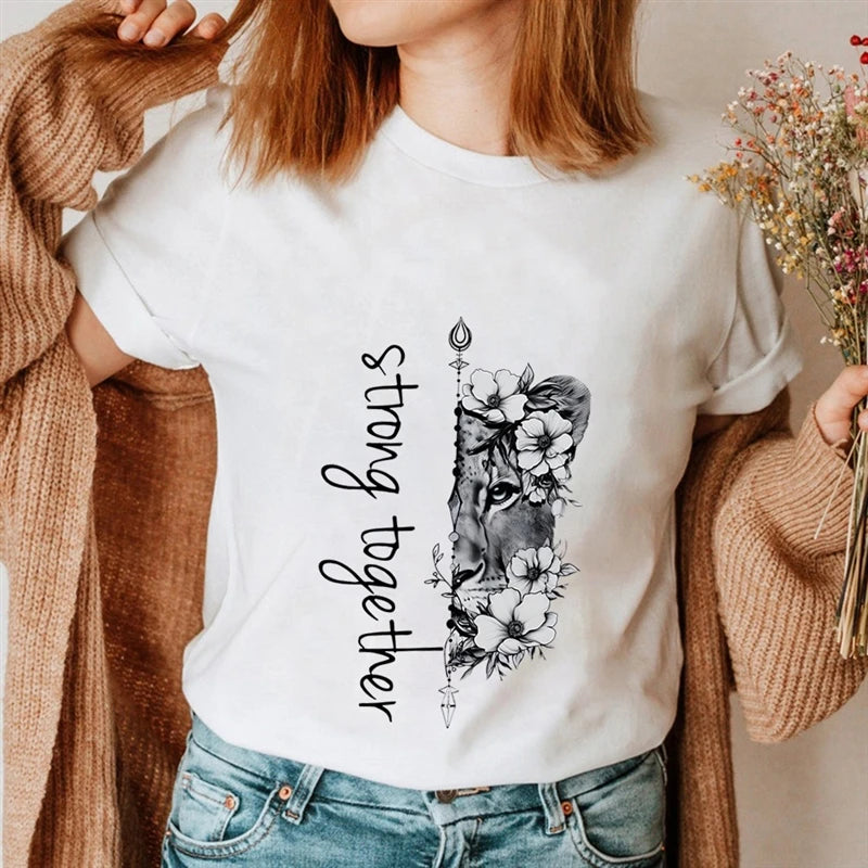 Matching Lion Lioness couple Tshirt