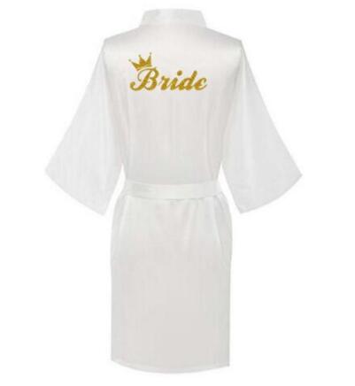 Pink Satin Bride And Bridesmaid Robes BigBeryl