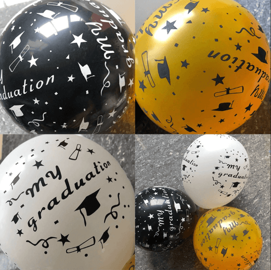 Graduation Party Decorations Printed Latex Balloons 12 inches (20pcs) - BigBeryl