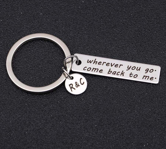 Wherever You Go Come Back To Me Keychain Custom - BigBeryl