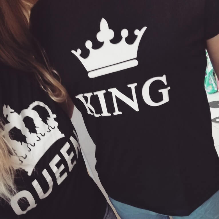 King Queen Couple T-shirts, Matching T-shirts