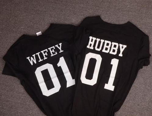 Hubby and Wifey Matching Shirts for Couples - BigBeryl