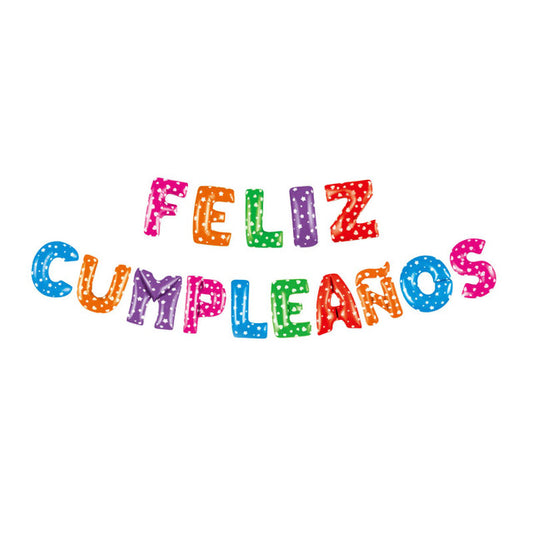 HAPPY BIRTHDAY Balloons Banner in 12 Colors - BigBeryl