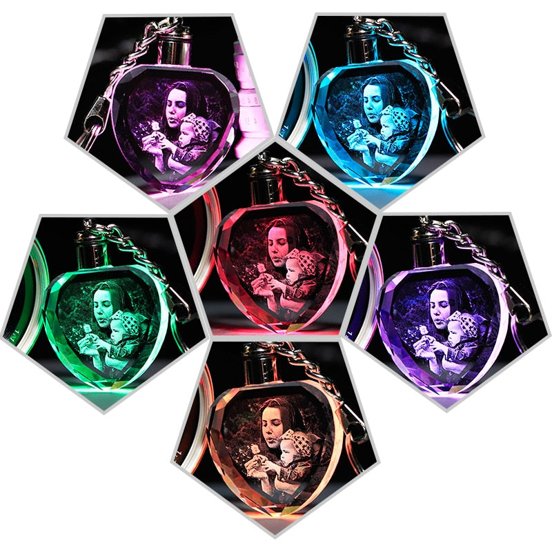 Personalized Photo Keychain with LED - BigBeryl