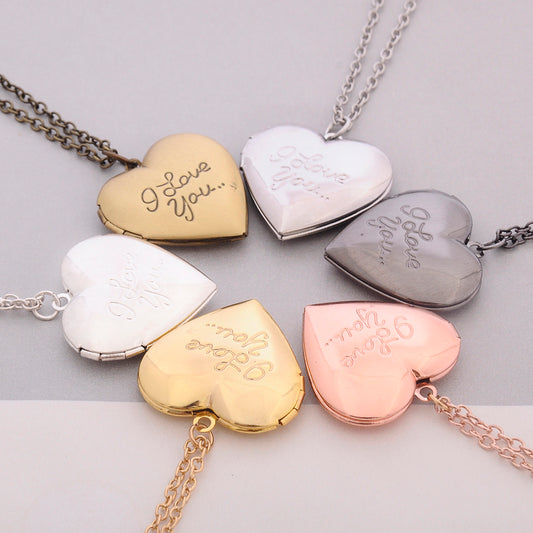 I love you Heart Secret Message Locket - BigBeryl