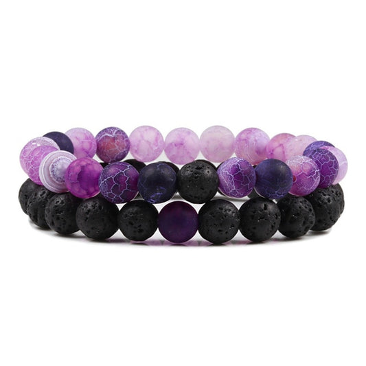 Purple Agate Distance Bracelets - BigBeryl