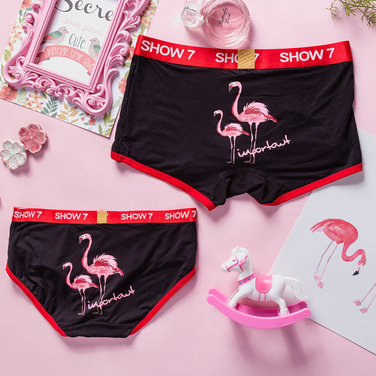 I Love You Printed Couples Matching Underwear Set - BigBeryl