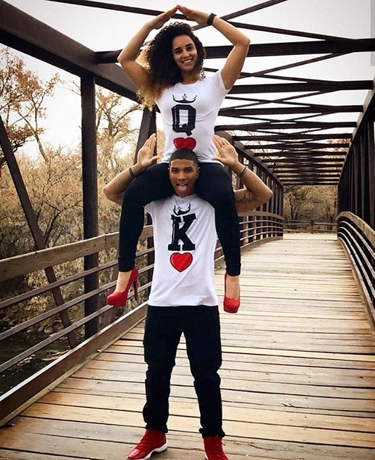 King and Queen of Hearts Couples Shirts - BigBeryl