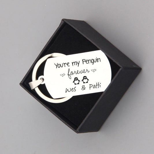 You Are My Penguin Keychain Personalized - BigBeryl