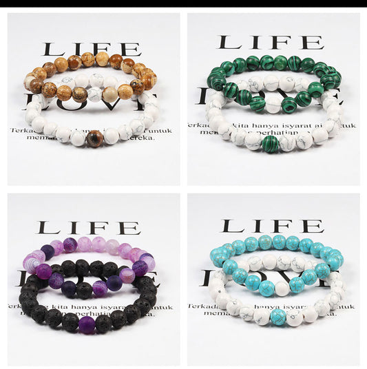 Picture Stone Couple Bracelets - BigBeryl