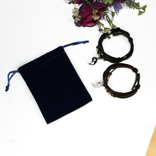 Matching Leather Yin Yang Couples Bracelets Set of 2 - BigBeryl