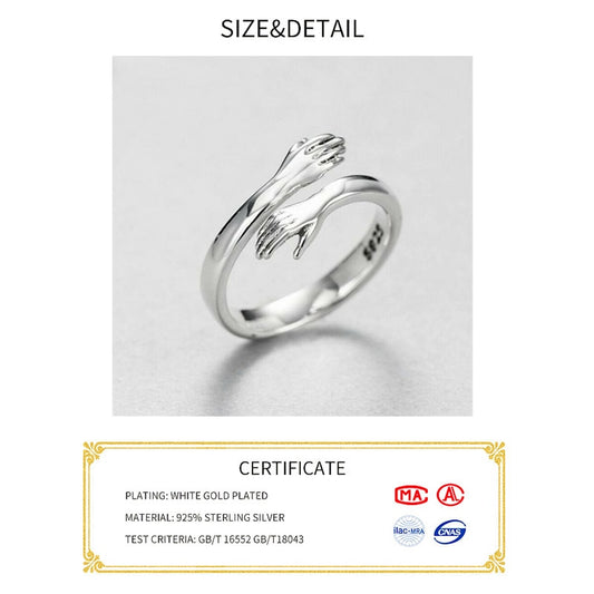 Sterling Silver Hug Ring - BigBeryl