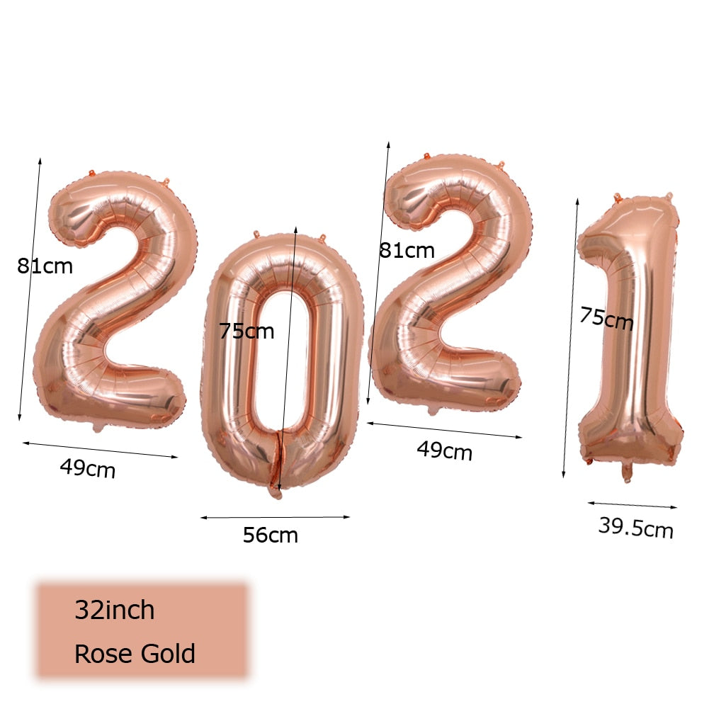 Rose Gold 2021 Graduation Party Decoration Kit For Girls (27 Pcs) - BigBeryl