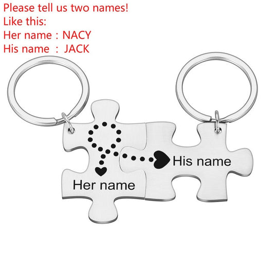 Personalized Puzzle Piece Keychain - BigBeryl
