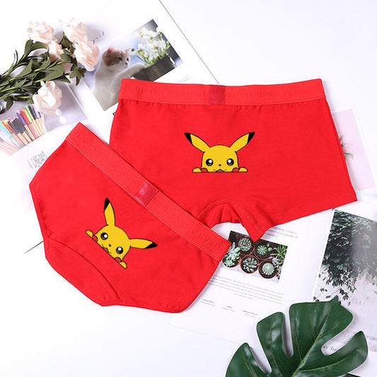 Cute Cartoon Couple Undies Set - BigBeryl