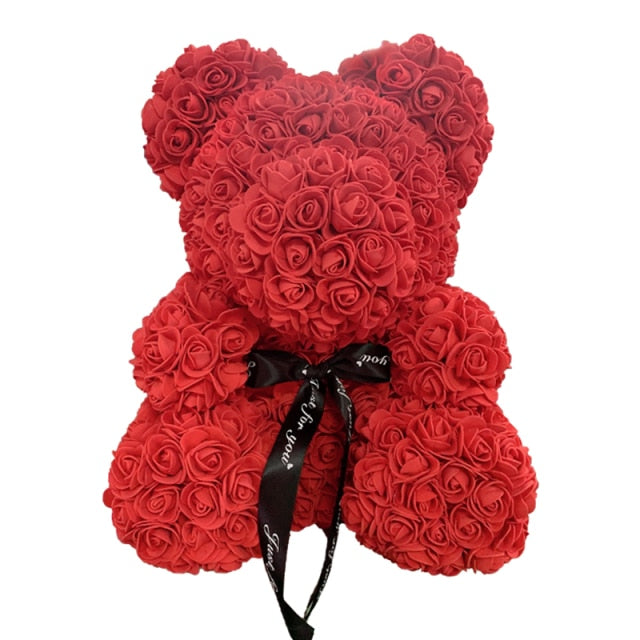 Forever Rose Teddy Bear With Gift Box - BigBeryl