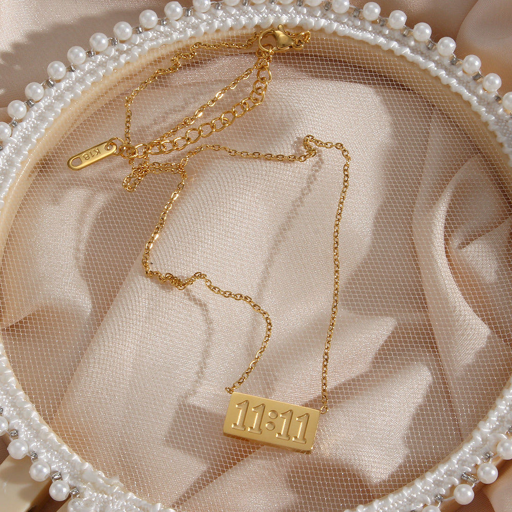 Make A Wish 1111 Necklace 18K Gold Plated - BigBeryl