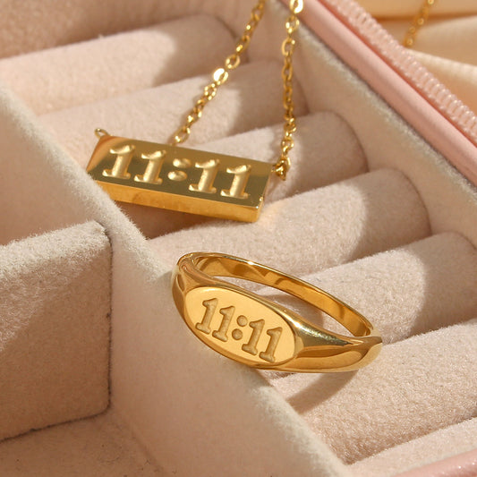 1111 Ring 18K Gold Plated - BigBeryl