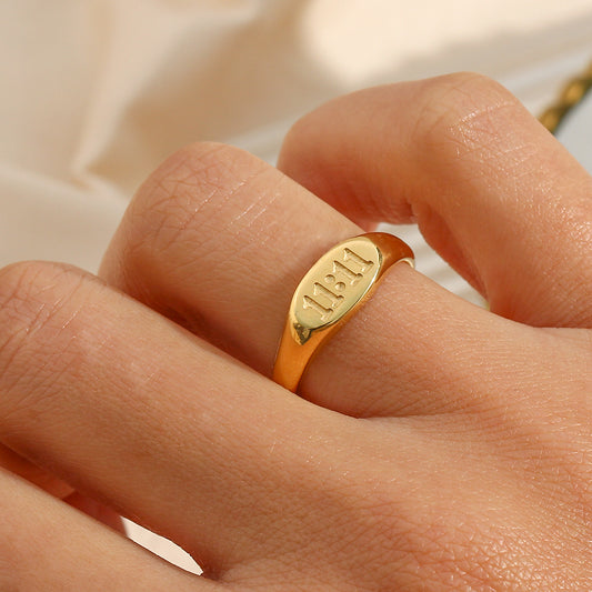1111 Ring 18K Gold Plated - BigBeryl