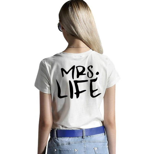 Mr Good Mrs Life Shirts | Funny Boyfriend and Girlfriend Shirts - BigBeryl
