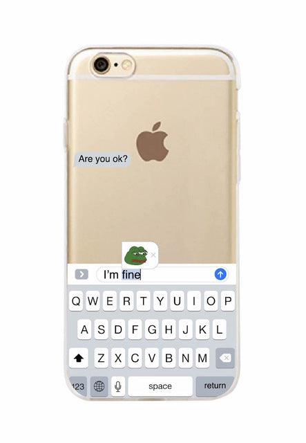 Are You Ok Im Fine Meme iPhone Case - BigBeryl