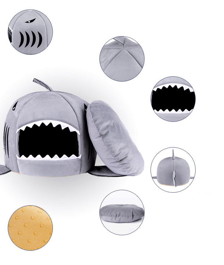 Original Shark Bed For Pets | Best Washable and Waterproof Cat & Dog Bed - BigBeryl