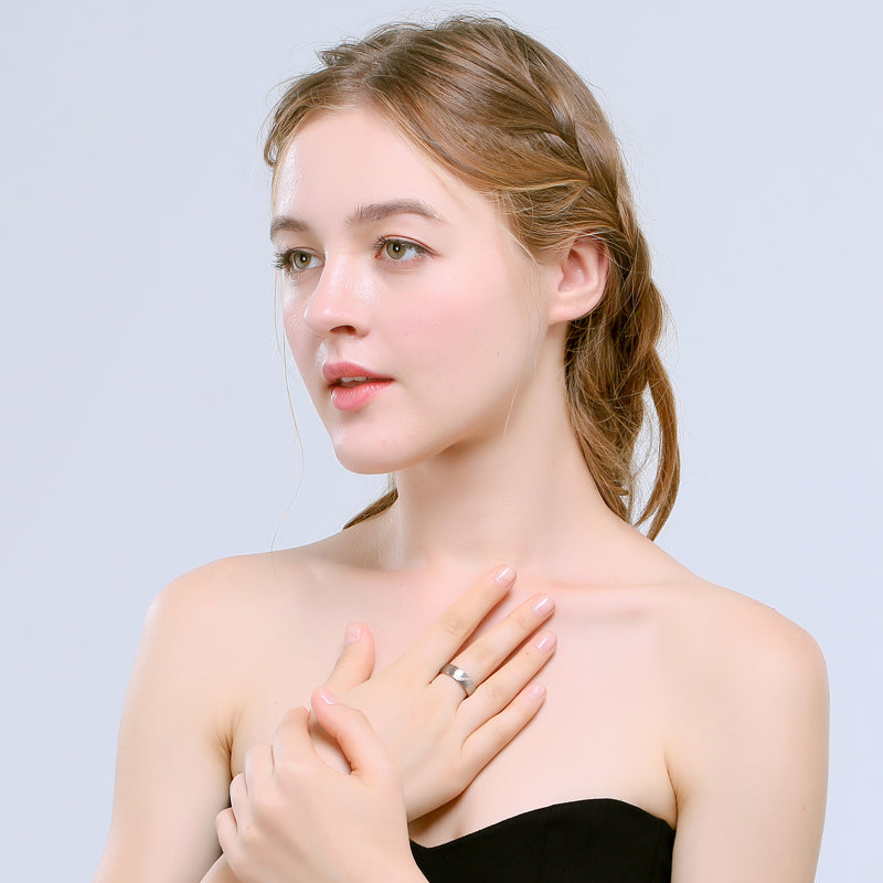 Heart Engraved Promise Rings for Couples - BigBeryl