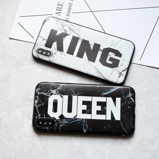 King and Queen Matching Couple iPhone Cases - BigBeryl