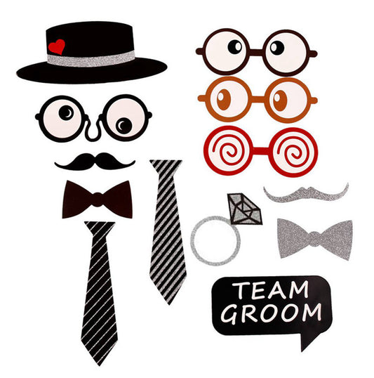 Wedding Photo Booth Props - 54 Pcs - BigBeryl