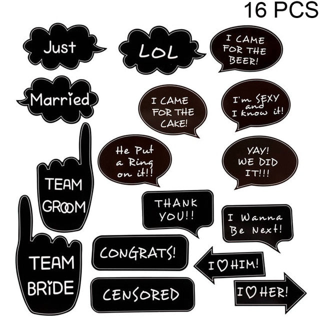 Buy wedding bridal shower photo booth props 14 pcs bachelorette decoration