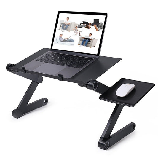 Adjustable Ergonomic Laptop Desk Stand With Mouse Pad - BigBeryl