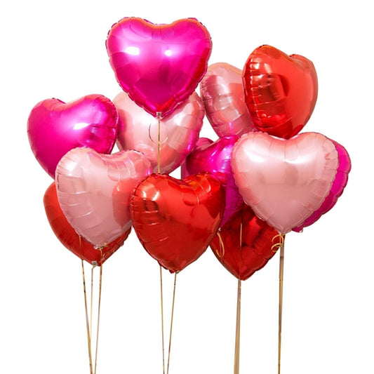 Heart Shaped Helium Balloons Set | Bridal Shower Balloons 10 Pcs/ Set - BigBeryl