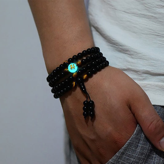Glow In Dark Dragon Bead Bracelet For Him and Her - BigBeryl