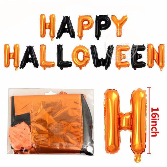Happy Halloween Foil Letter Balloon Set - BigBeryl